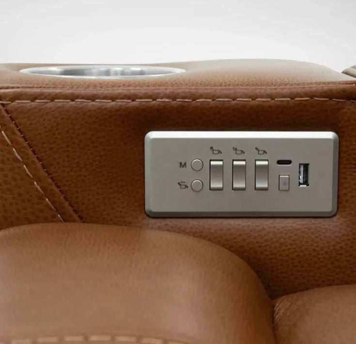 Omni Tan Triple Power Recliner with Immersive Sound