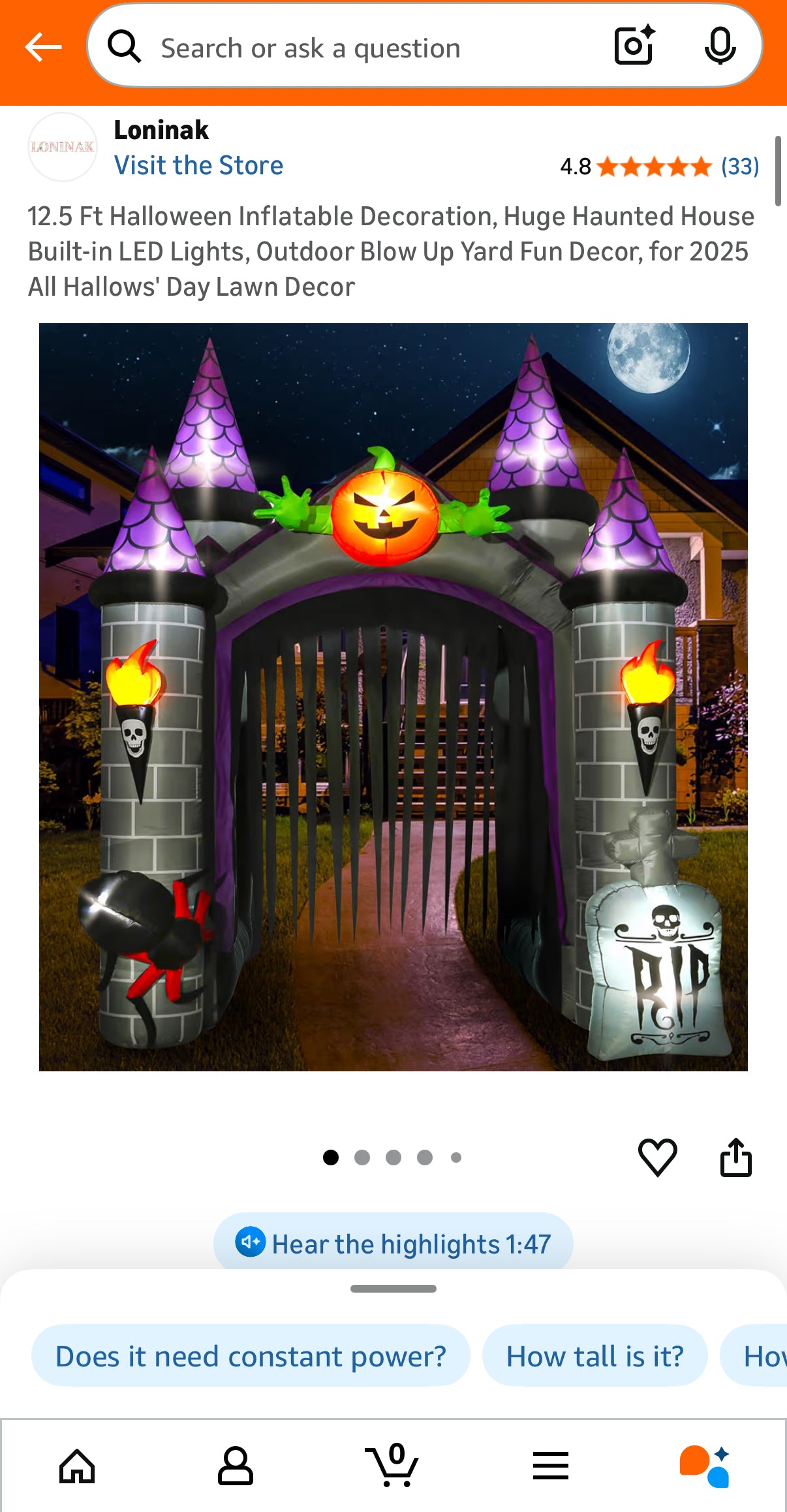 12.5’ Halloween Blowup
