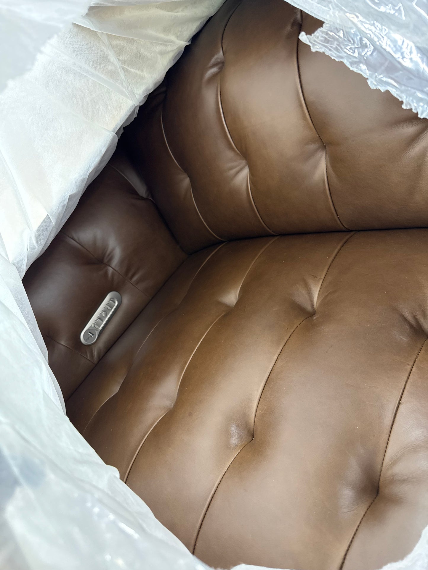 Dual Power Reclining Oversized Leather Chair
