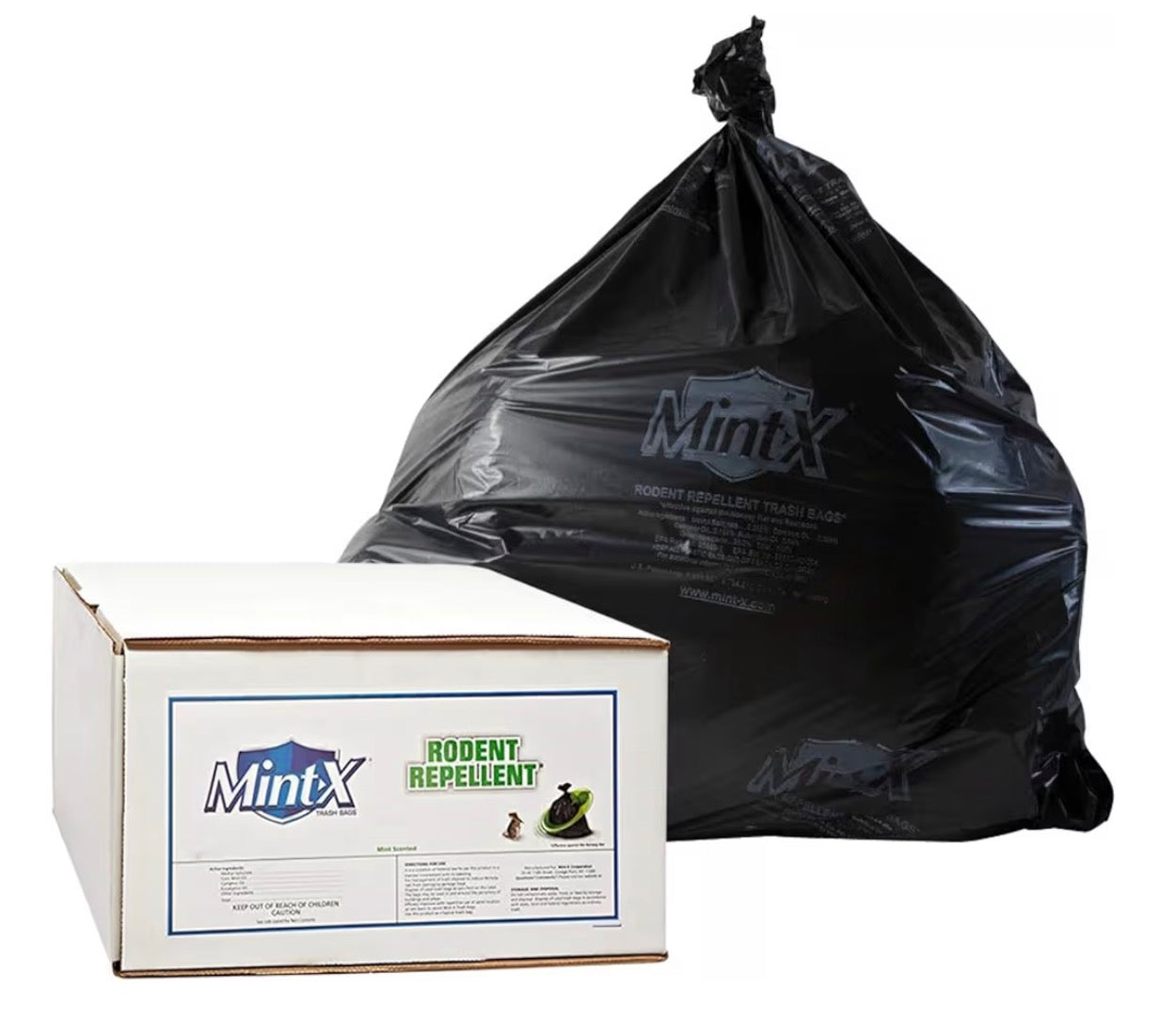 Mint-X Rodent Repellent Trash Bags 100ct