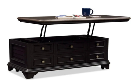Charleston Black Lift Top Coffee Table