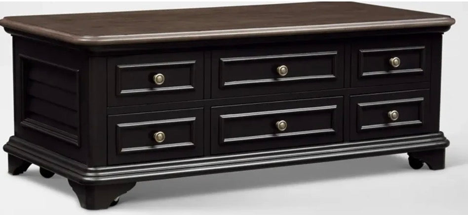 Charleston Black Lift Top Coffee Table
