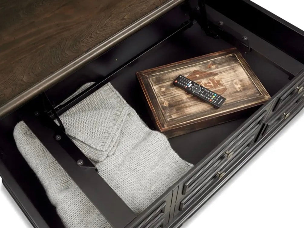 Charleston Black Lift Top Coffee Table