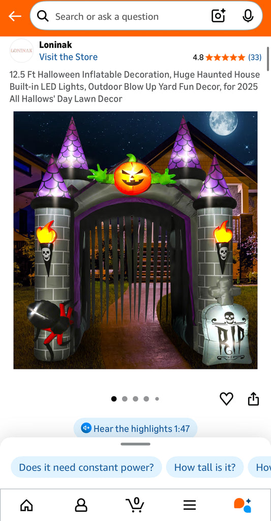 12.5’ Halloween Blowup