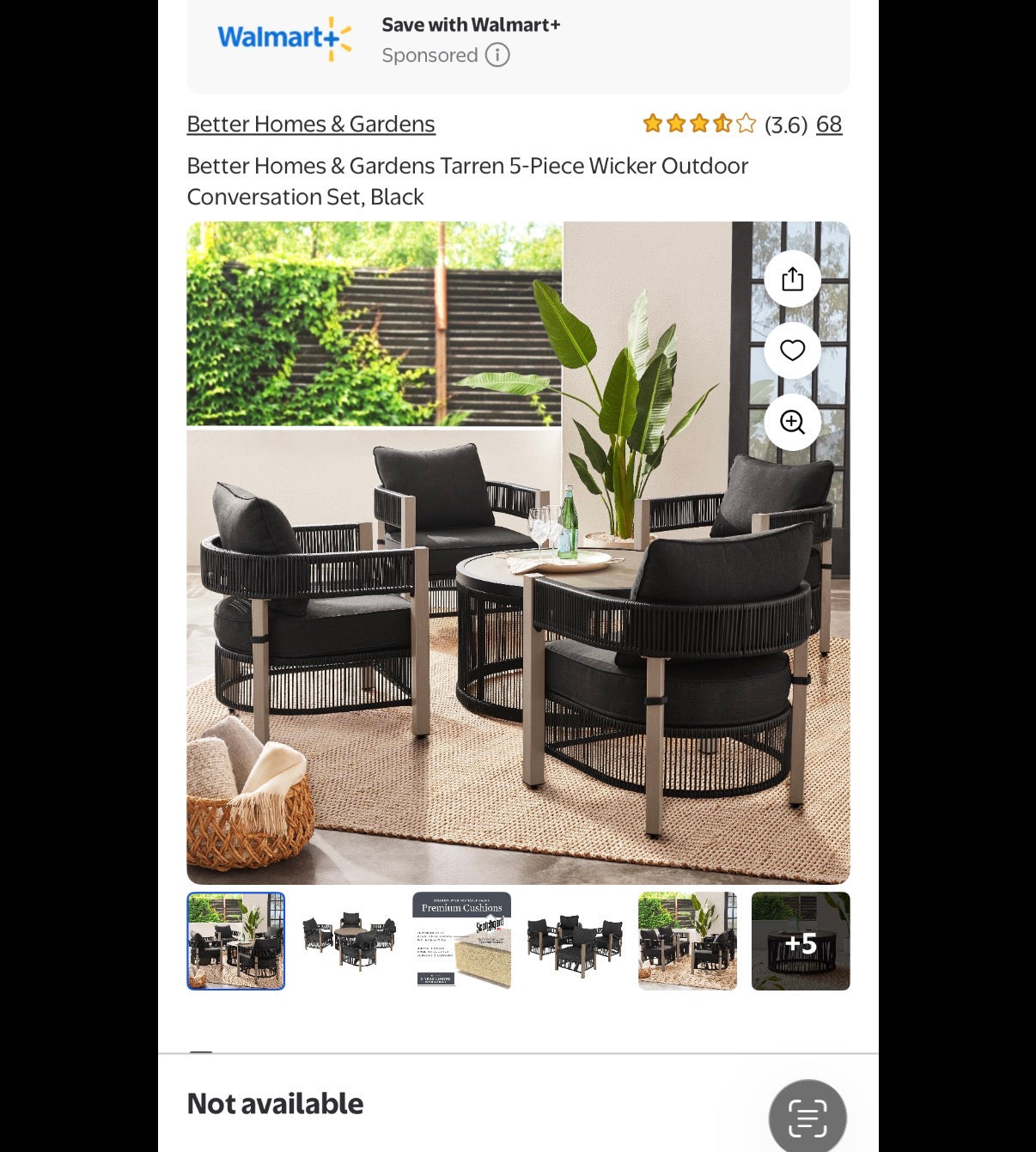 4-piece Better Home Patio Chair Set