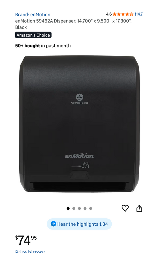 Motion Sensor Hand Towel Dispenser