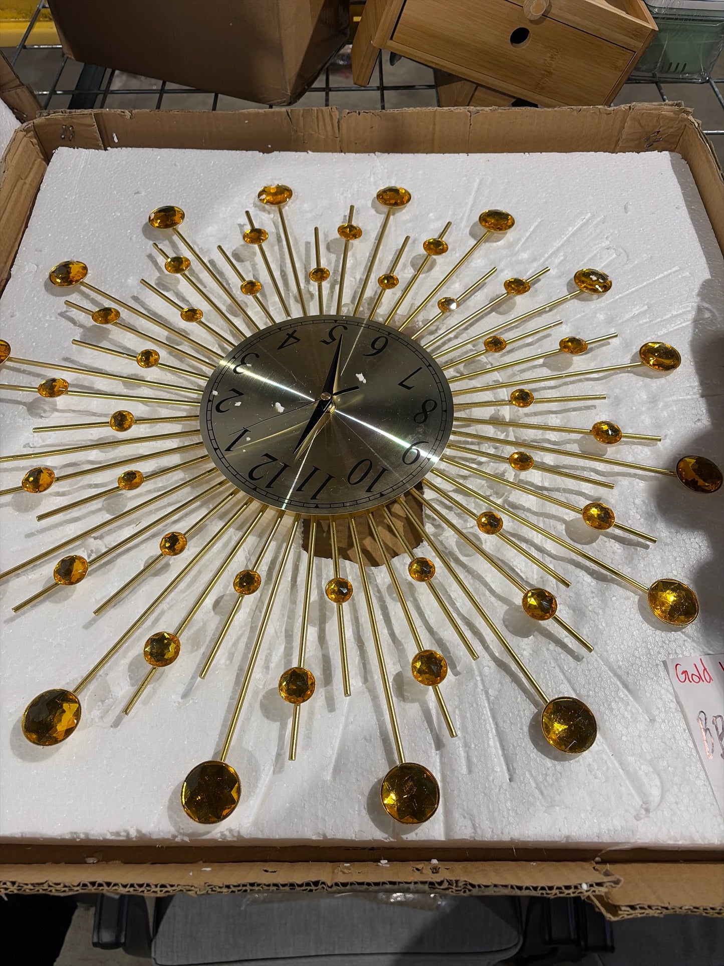 Gold wall clock