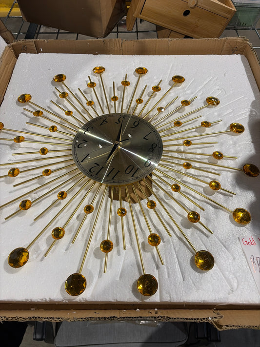 Gold wall clock