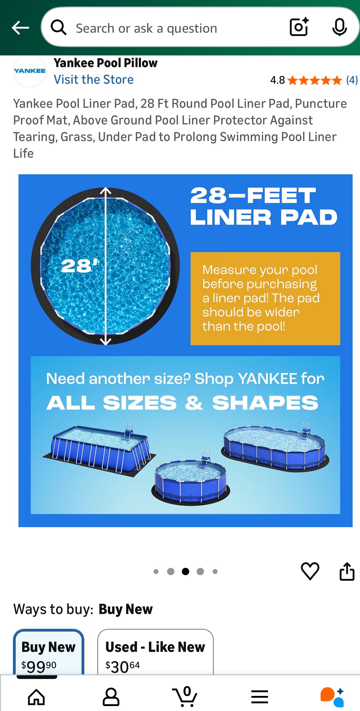 Yankee Pool Liner/Padding
