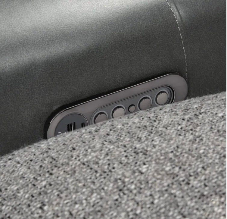 Gray Two-Toned Dual Power Reclining Sectional