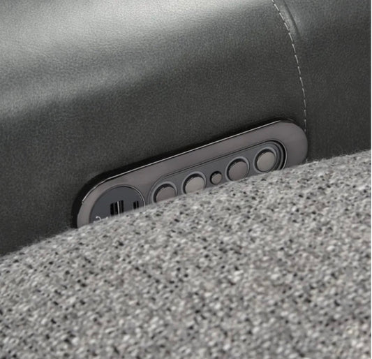 Gray Two-Toned Dual Power Reclining Sectional