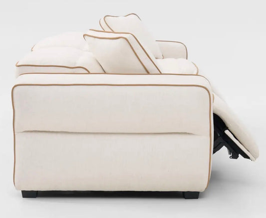 Ivory Dual Power Recliner